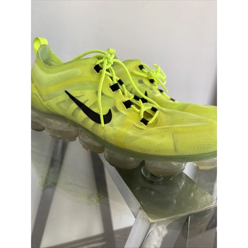 Nike Air VaporMax 2019 Shoes Womens Size 10 Neon Yellow Transparent